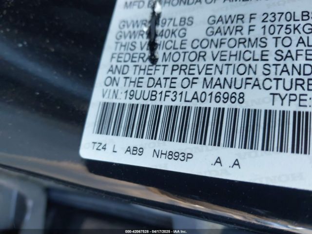 2020 ACURA TLX 19UUB1F31LA016968 Photo 8