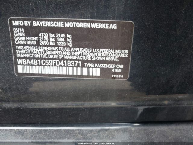 WBA4B1C59FD418371 BMW 435i Gran Coupe