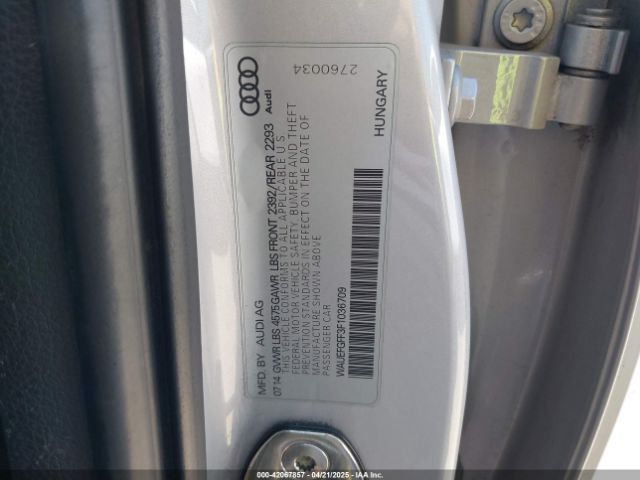 WAUEFGFF3F1036709 Audi A3 2.0t Premium