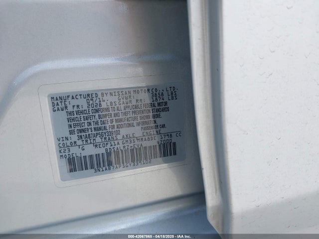 3N1AB7AP5GY339102 Nissan SENTRA SR
