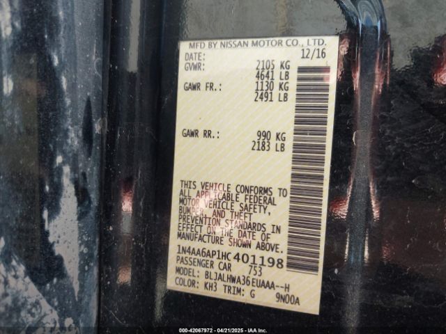 2017 NISSAN MAXIMA 1N4AA6AP1HC401198 Photo 8