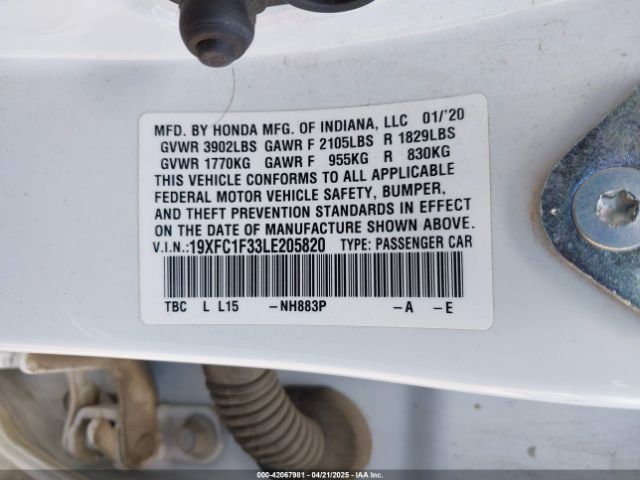 19XFC1F33LE205820 Honda CIVIC EX