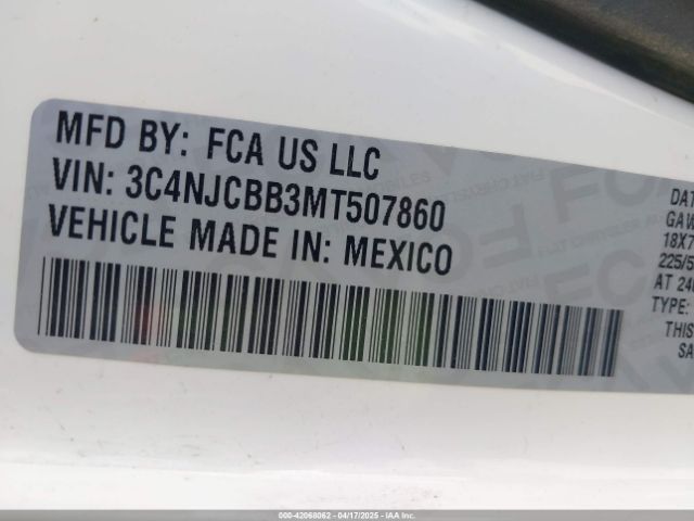 2021 JEEP COMPASS 3C4NJCBB3MT507860 Photo 8