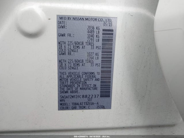 Nissan 2015 2015 5N1AT2MT2FC882237 Image 9