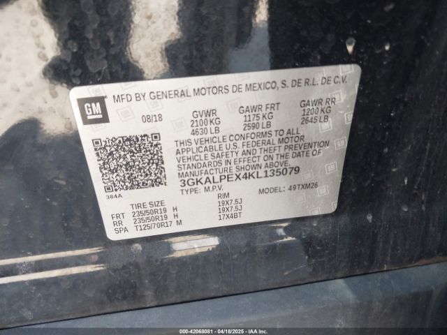 3GKALPEX4KL135079 GMC Terrain Slt