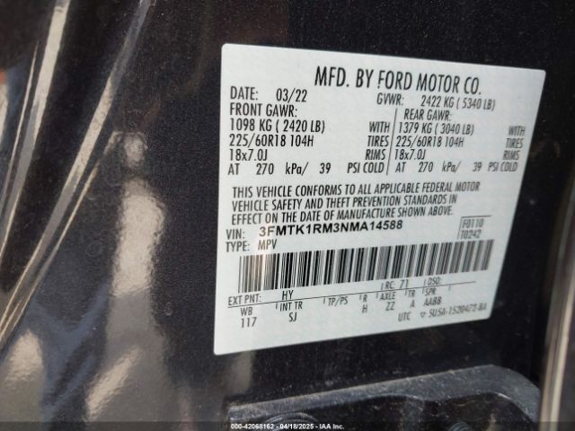 2022 FORD MUSTANG MACH-E 3FMTK1RM3NMA14588 Photo 8