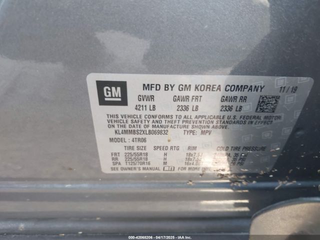 KL4MMBS2XLB069832 Buick Encore Gx Fwd Preferred