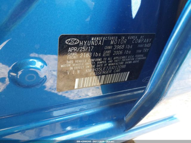 KMHH35LE7JU012098 Hyundai ELANTRA GT