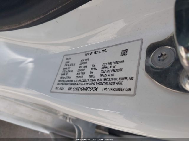 2024 TESLA MODEL 3 5YJ3E1EA1RF784399 Photo 8