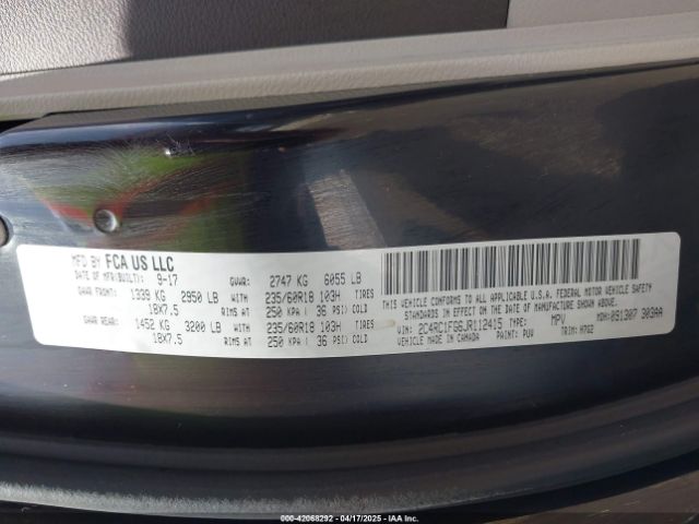 2018 CHRYSLER PACIFICA 2C4RC1FG6JR112415 Photo 8
