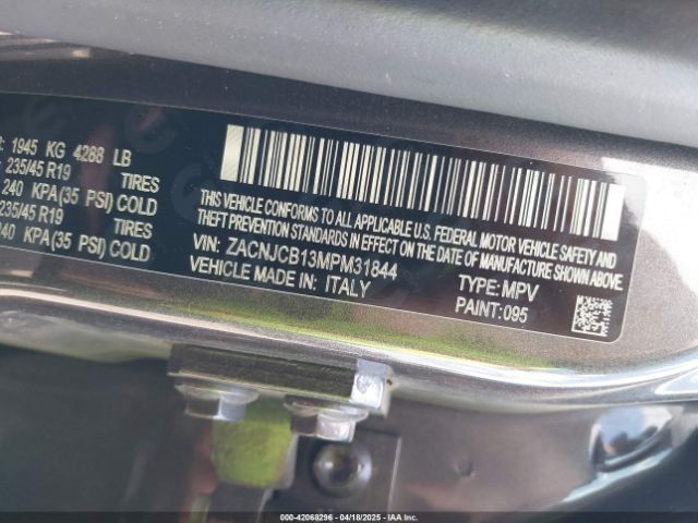 ZACNJCB13MPM31844 Jeep Renegade Latitude Fwd