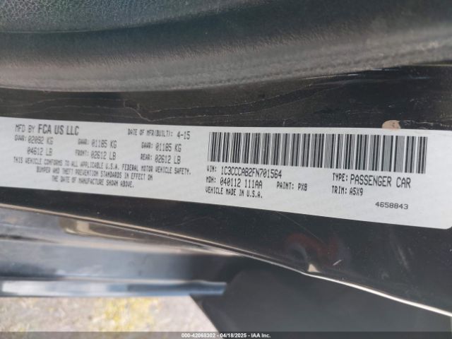 1C3CCCAB2FN701564 Chrysler 200 Limited