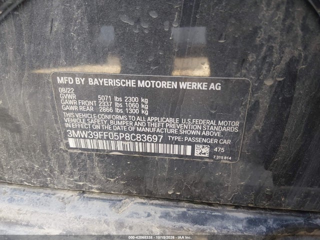3MW39FF05P8C83697 BMW 3 Series 330e
