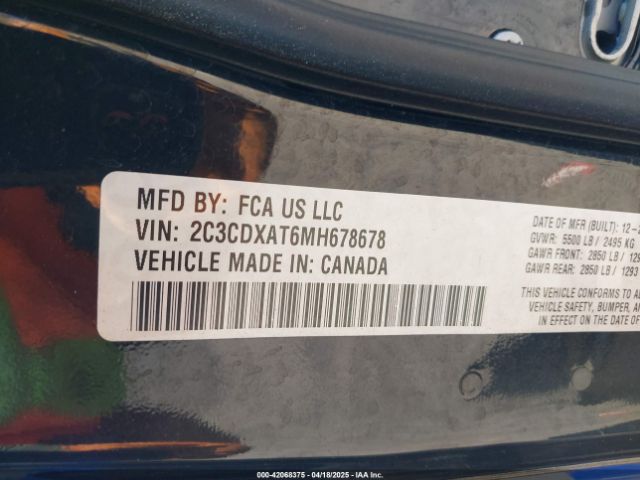 2021 DODGE CHARGER 2C3CDXAT6MH678678 Photo 8
