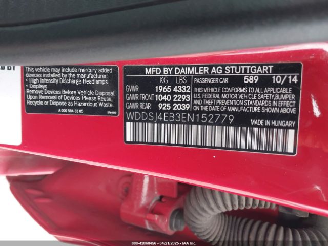 2014 MERCEDES-BENZ CLA 250 WDDSJ4EB3EN152779 Photo 8
