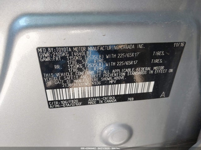 Toyota RAV4 LE 2017 2T3BFREVXHW574936 Image 9