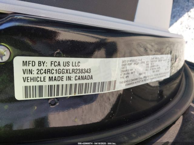 2C4RC1GGXLR238343 Chrysler Pacifica Limited