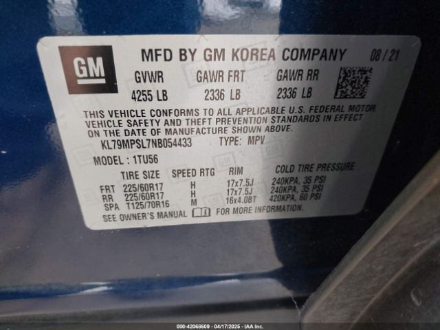 2022 CHEVROLET TRAILBLAZER KL79MPSL7NB054433 Photo 8