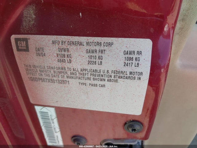 2005 CADILLAC CTS 1G6DP567X50132871 Photo 8