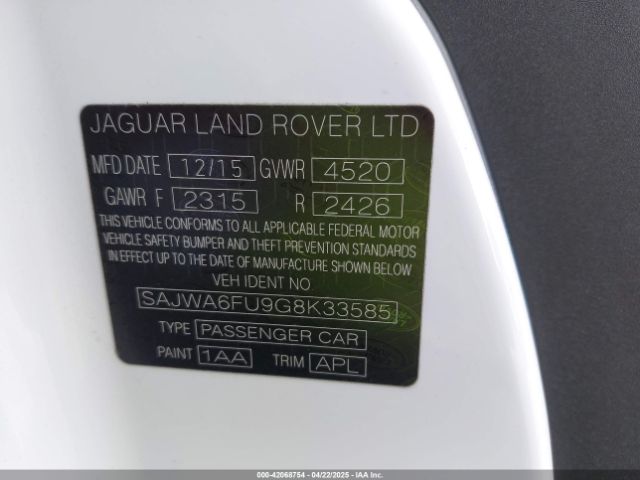 SAJWA6FU9G8K33585 Jaguar F-TYPE S