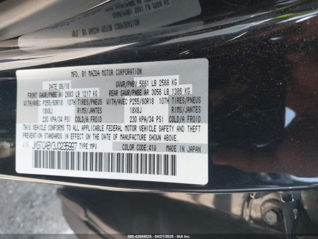 JM3TCABY3J0235997 Mazda CX-9 SPORT
