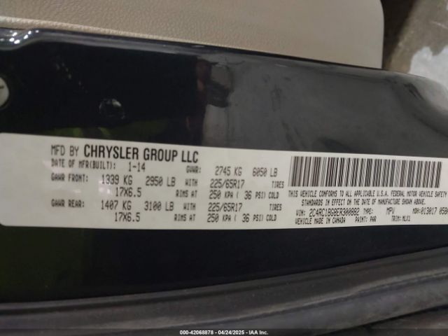 2C4RC1BG8ER300882 Chrysler Town & Country Touring