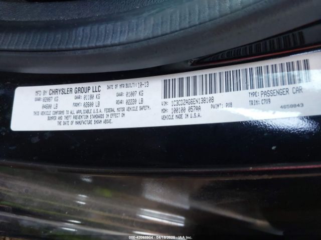 1C3CDZAG6EN138108 Dodge AVENGER SE