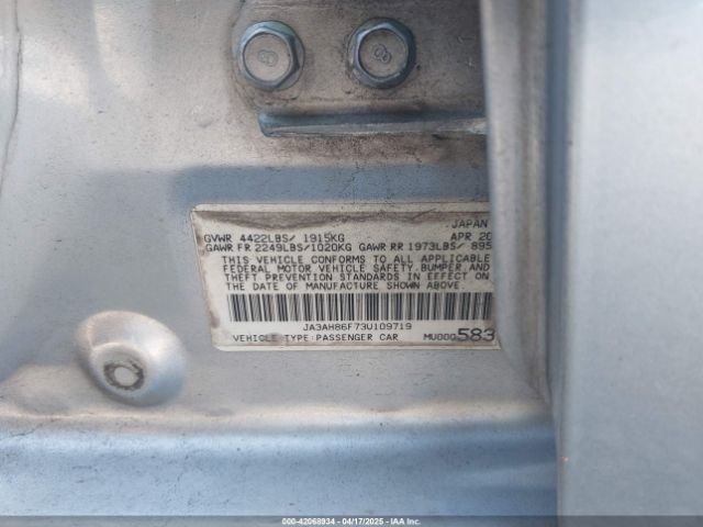 2003 MITSUBISHI LANCER EVOLUTION JA3AH86F73U109719 Photo 8