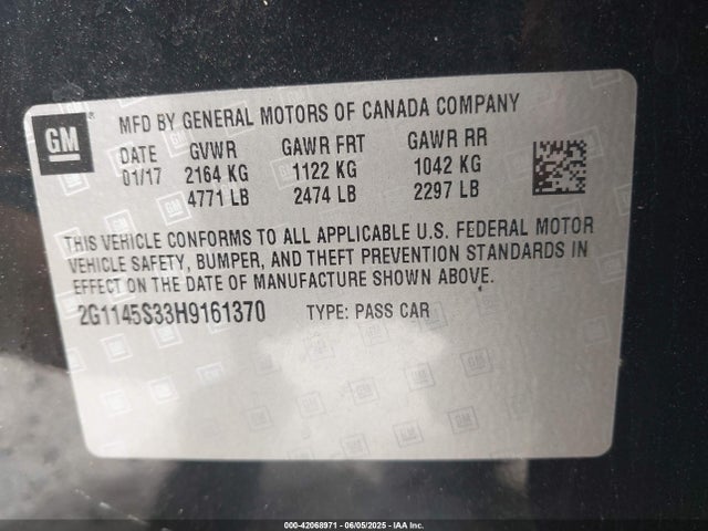 2G1145S33H9161370 Chevrolet IMPALA 2LZ