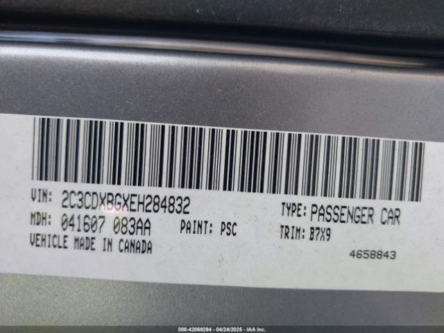 2C3CDXBGXEH284832 Dodge Charger Se
