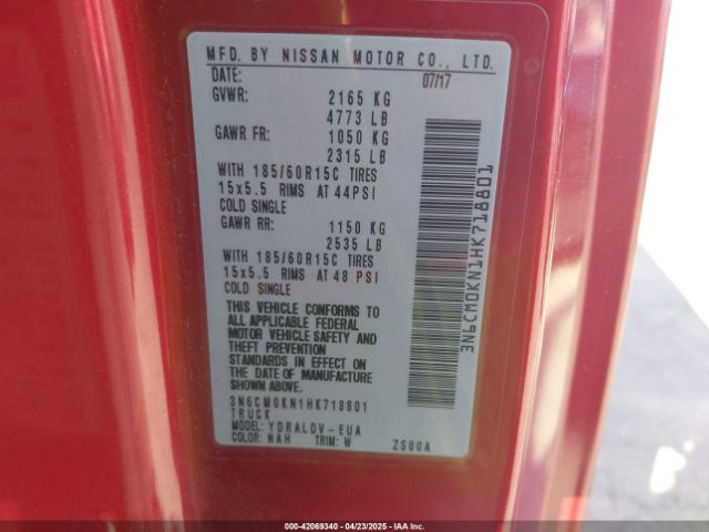 3N6CM0KN1HK718801 Nissan Nv200 S