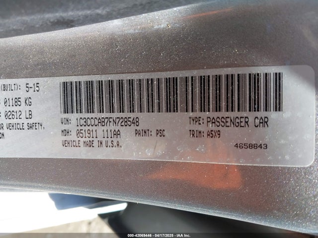Chrysler 200 Limited 2015 1C3CCCAB7FN728548 Image 9