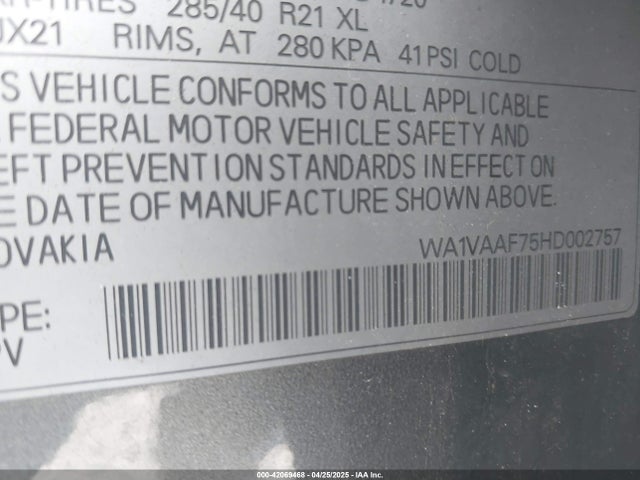 2017 AUDI Q7 WA1VAAF75HD002757 Photo 8