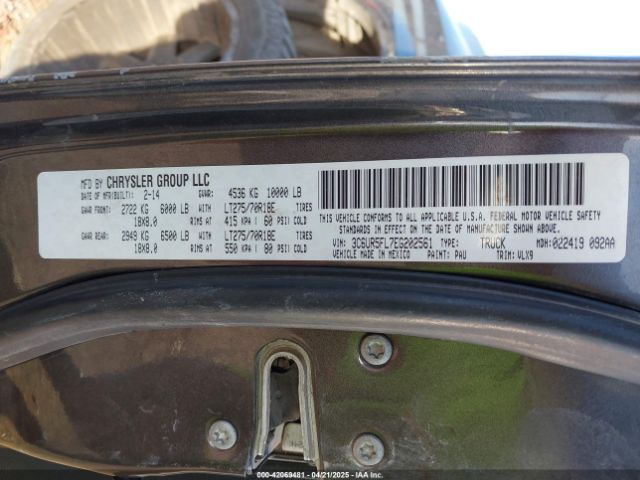 3C6UR5FL7EG202561 RAM 2500 Laramie