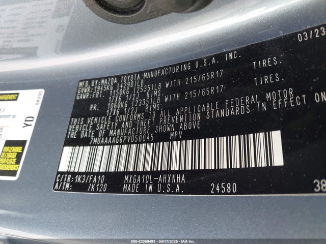 7MUAAAAG6PV050045 Toyota Corolla Cross L