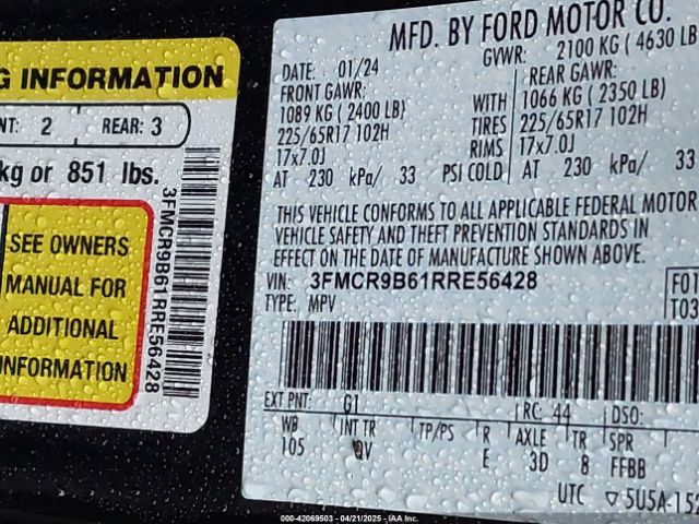 2024 FORD BRONCO SPORT 3FMCR9B61RRE56428 Photo 8