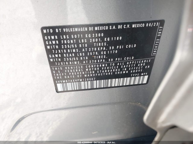 3VVMB7AX4PM128007 Volkswagen Tiguan 2.0t Se