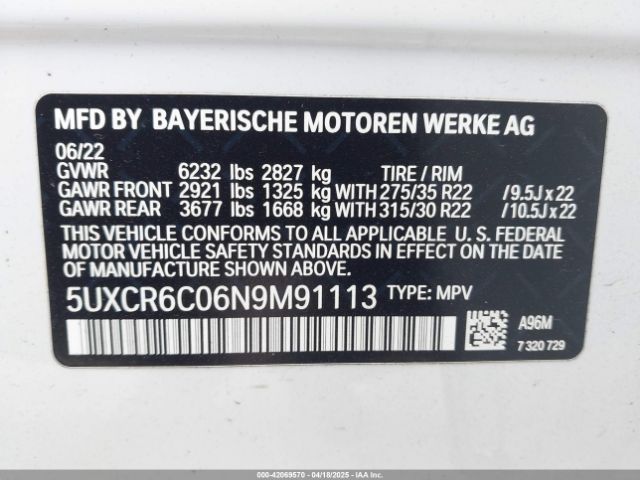 5UXCR6C06N9M91113 BMW X5 Xdrive40i