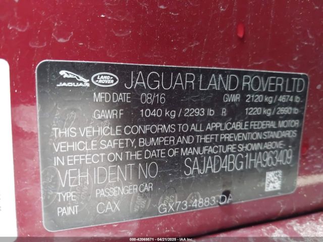2017 JAGUAR XE SAJAD4BG1HA963409 Photo 8
