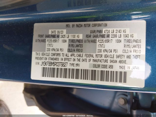 JM3KFBBM5R0379827 Mazda Cx-5 2.5 S Select