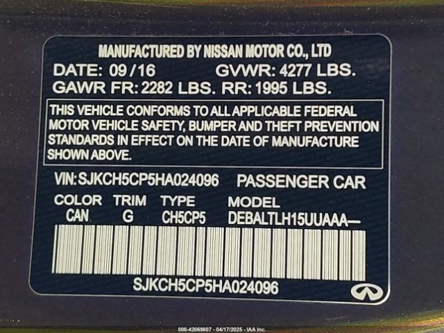 SJKCH5CP5HA024096 Infiniti Qx30 Sport
