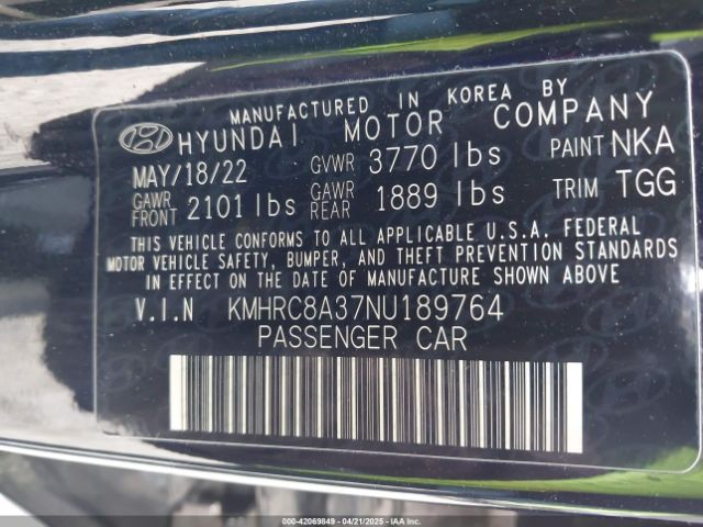 2022 HYUNDAI VENUE KMHRC8A37NU189764 Photo 8