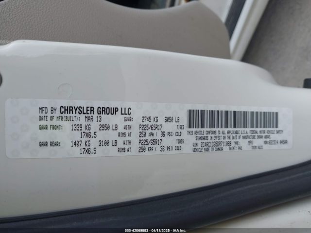 2013 CHRYSLER TOWN & COUNTRY 2C4RC1CG5DR711069 Photo 8