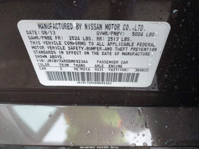 JN1BV7AR0EM692344 Infiniti Q50 Premium