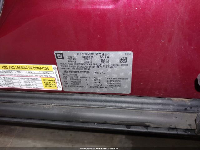 1GKKVPKD3FJ221229 GMC Acadia Sle-2