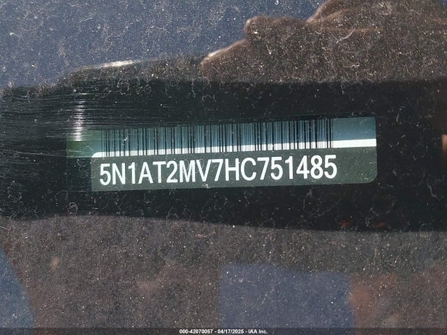 5N1AT2MV7HC751485 Nissan Rogue Sl