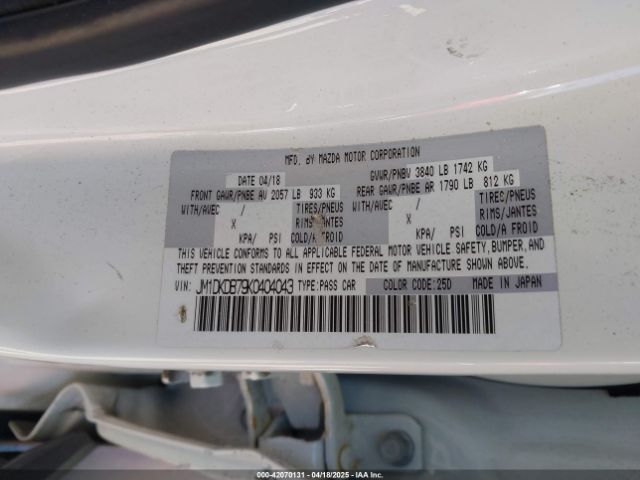 JM1DKDB79K0404043 Mazda Cx-3 Sport