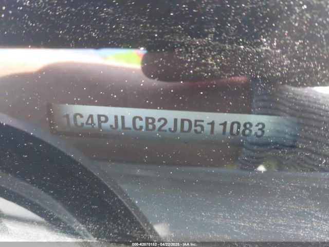 1C4PJLCB2JD511083 Jeep Cherokee Latitude Fwd