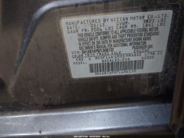 3N1AB7AP5FL656132 Nissan Sentra Fe+ S/s/sl/sr/sv