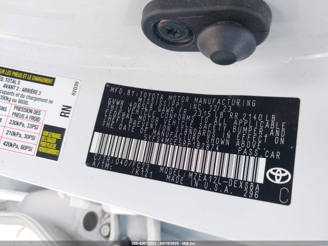 5YFS4MCE5RP182874 Toyota COROLLA SE